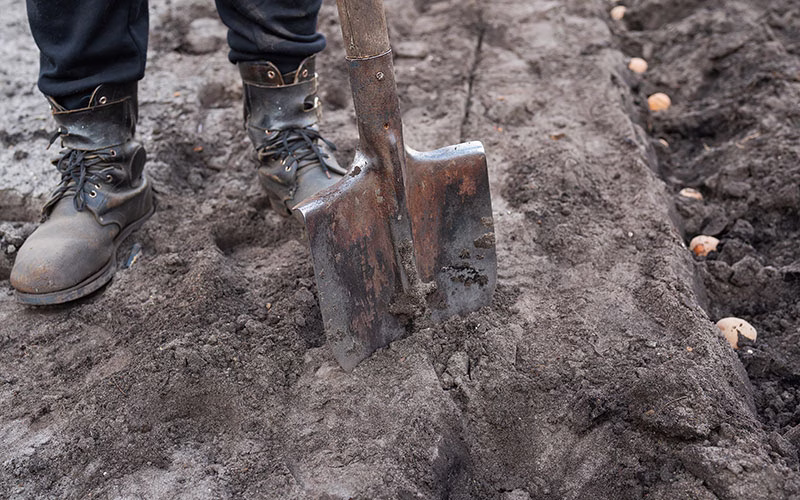 Breaking ground construction